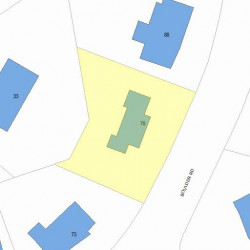 70 Boulder Rd, Newton MA 02459-2653 plot plan