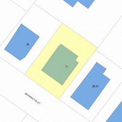 33 Bennington St, Newton MA 02458-1901 plot plan