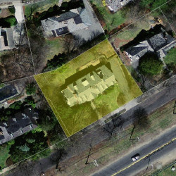 1169 Commonwealth Ave, Newton MA  02465-2908 aerial view