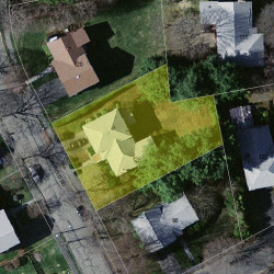 128 Olde Field Rd, Newton MA  02459-2720 aerial view