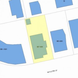 989 Boylston St, Newton MA  02461-1506 plot plan