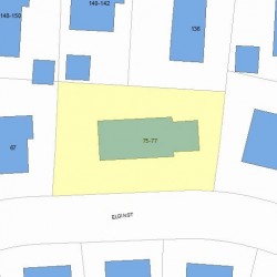 75 Elgin St, Newton MA  02459-2046 plot plan