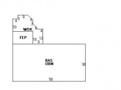 136 Evelyn Rd, Newton MA  02468-1042 floor plan