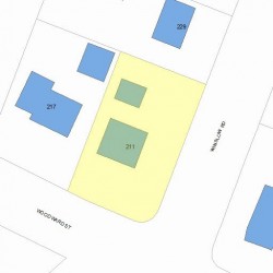 211 Woodward St, Newton MA 02468-2029 plot plan