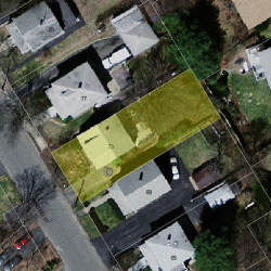 73 Harding St, Newton MA 02465-1336 aerial view