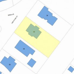 40 Hartford St, Newton MA 02461-1517 plot plan