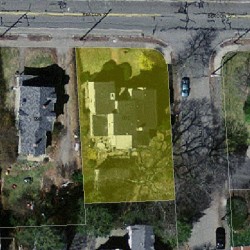 992 Beacon St, Newton MA  02459-1726 aerial view