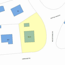 61 Westbourne Rd, Newton MA 02459-1617 plot plan