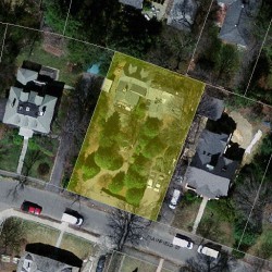 50 Plainfield St, Newton MA  02468-1618 aerial view