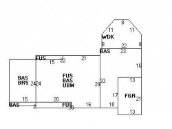 801 Dedham St, Newton MA  02459-3315 floor plan
