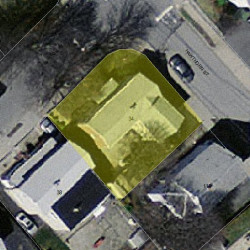 34 Clinton St, Newton MA 02458-1232 aerial view