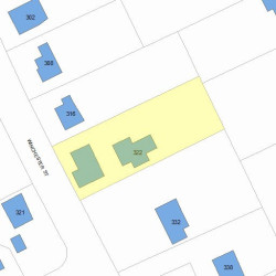 322 Winchester St, Newton MA  02461-2051 plot plan