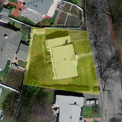 43 Albemarle Rd, Newton MA  02460-1107 aerial view
