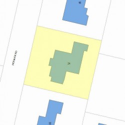 24 Pickwick Rd, Newton MA 02465-2819 plot plan