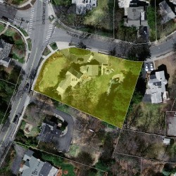 414 Chestnut St, Newton MA 02468-1006 aerial view