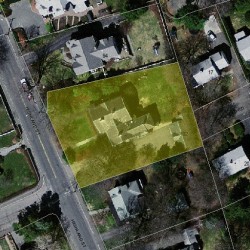 102 Highland St, Newton MA  02465-2405 aerial view