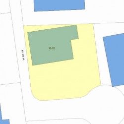 18 Elliot Pl, Newton MA  02464-1303 plot plan