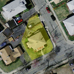 127 Linwood Ave, Newton MA 02460-1418 aerial view