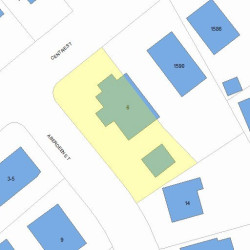 6 Aberdeen St, Newton MA  02461-1802 plot plan