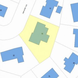 18 Anthony Cir, Newton MA  02460-1110 plot plan