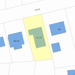 124 Otis St, Newton MA  02460-1846 plot plan