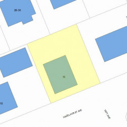 16 Hazelhurst Ave, Newton MA 02465-1312 plot plan