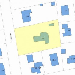 1110 Chestnut St, Newton MA  02464-1307 plot plan