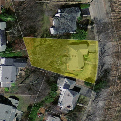 119 Blake St, Newton MA 02460-2032 aerial view