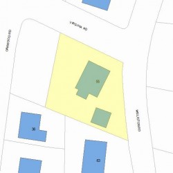 55 Williston Rd, Newton MA  02466-2219 plot plan