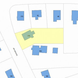 176 Upland Ave, Newton MA 02461-2043 plot plan