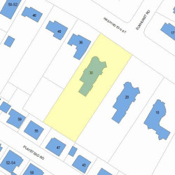 30 Washington St, Newton MA 02458-2220 plot plan