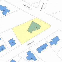 110 Woodward St, Newton MA 02461-1313 plot plan