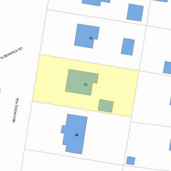40 Brookside Ave, Newton MA 02460-1530 plot plan
