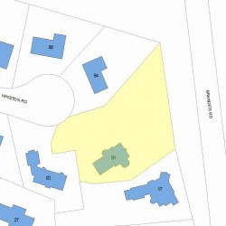 91 Winston Rd, Newton MA 02459-3014 plot plan