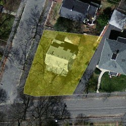 341 Wolcott St, Newton MA 02466-1518 aerial view