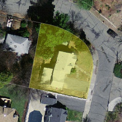 1 Cornell St, Newton MA  02462-1105 aerial view