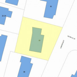 61 Langdon St, Newton MA 02458-1803 plot plan