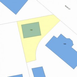 146 River St, Newton MA  02465-1428 plot plan