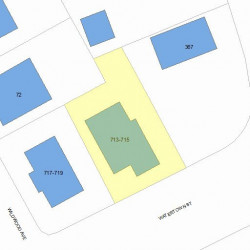 713 Watertown St, Newton MA 02460-1348 plot plan