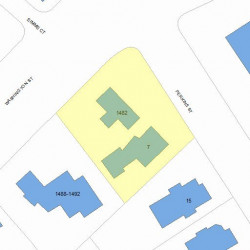 7 Perkins St, Newton MA  02465-2302 plot plan