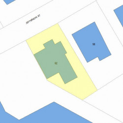 62 Jefferson St, Newton MA 02458-1743 plot plan