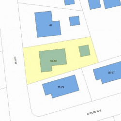 54 Gay St, Newton MA  02460-2247 plot plan