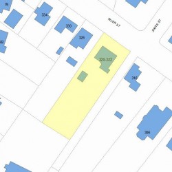 320 River St, Newton MA  02465-1438 plot plan