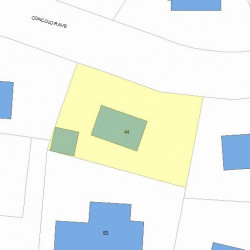 44 Concolor Ave, Newton MA  02458-2524 plot plan