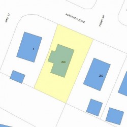 298 Auburndale Ave, Newton MA  02466-1219 plot plan