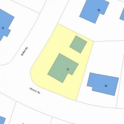 38 Burr Rd, Newton MA  02459-1404 plot plan