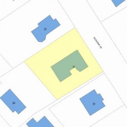 45 Perkins St, Newton MA 02465-2302 plot plan