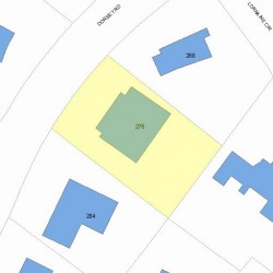 276 Dorset Rd, Newton MA 02468-1429 plot plan