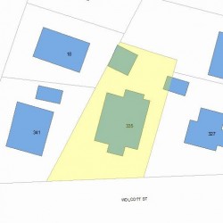 335 Wolcott St, Newton MA 02466-1518 plot plan