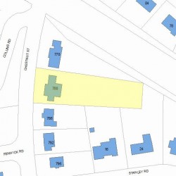 780 Chestnut St, Newton MA 02468-2317 plot plan